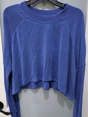FP Movement by Free People Long Sleeve Crop Top Blue – Size S